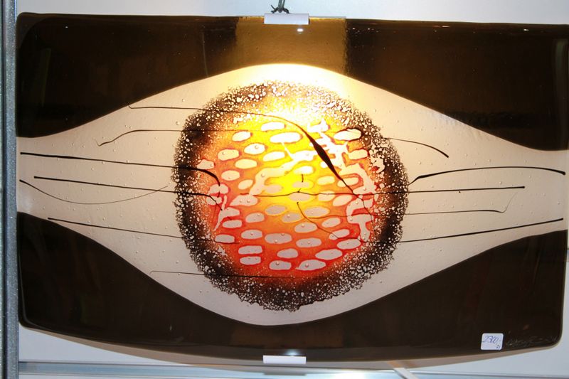 HHåndlaget vegglampe stor sort/orange