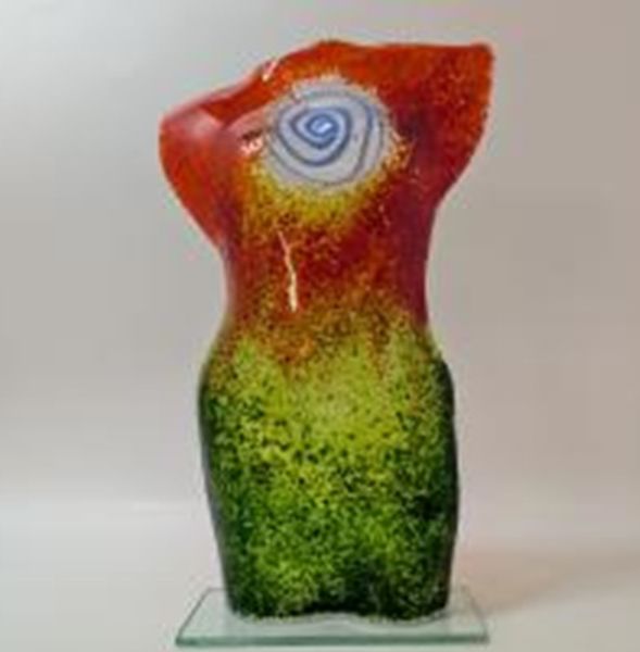 Torso i glass grønn/rød
